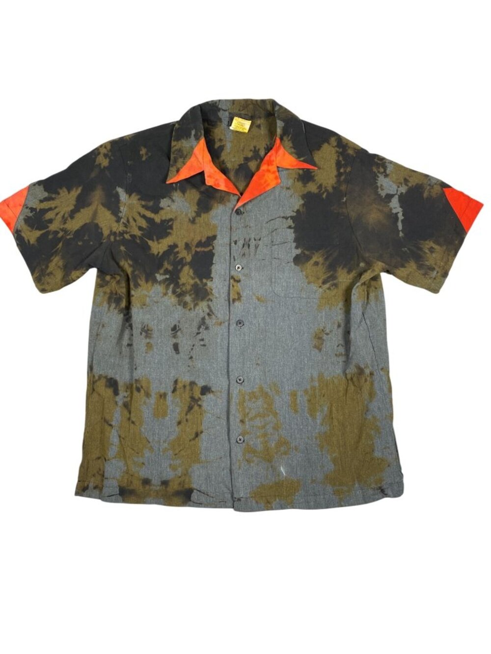 Hilton Bowling Retro Vegas Baby Tie-Dye Button-Up Shirt Medium Polyester
